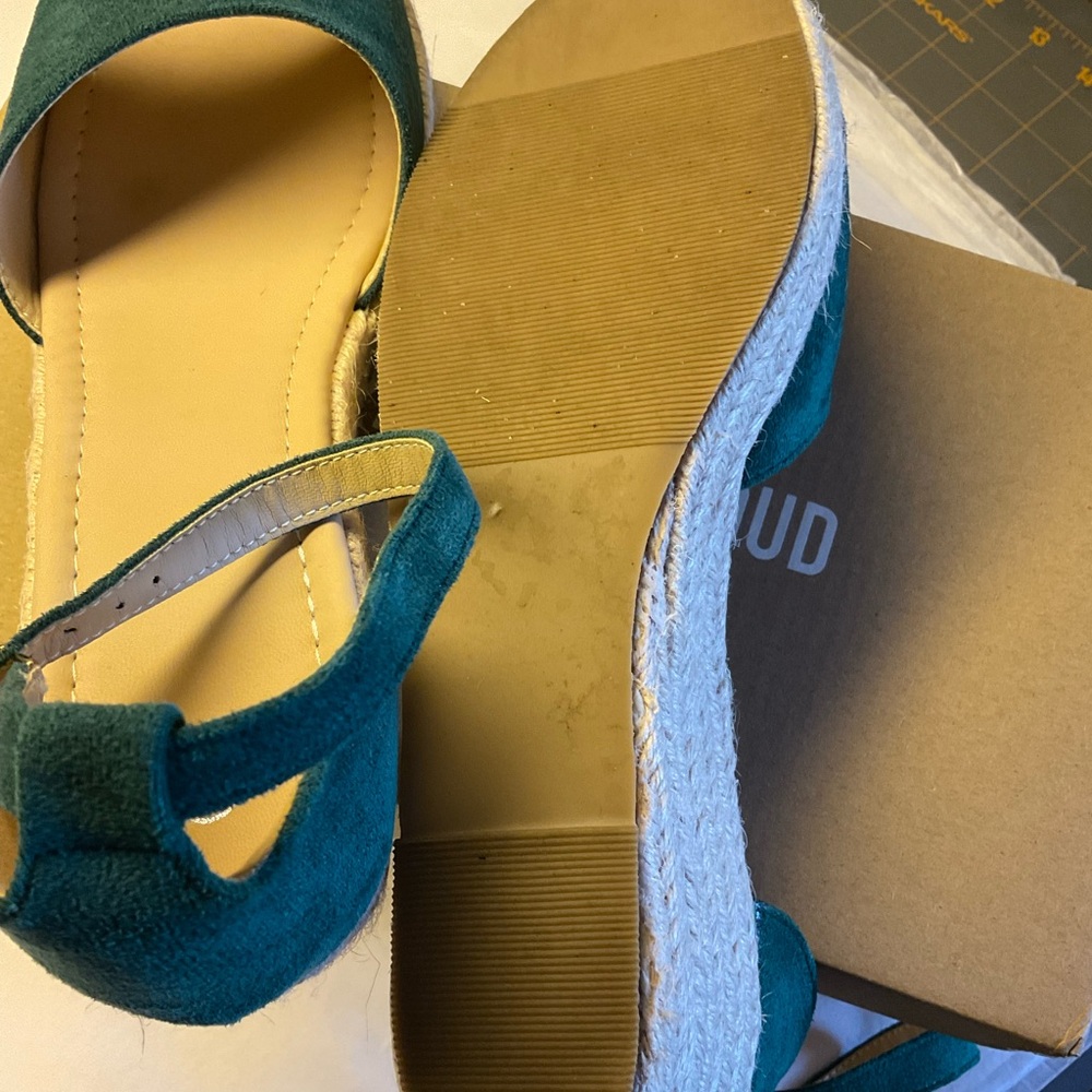 Green Espadrille Sandals 9 / 40 - Picture 4 of 4